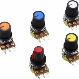 Kit 5 Potenciómetros 10K ohm con tapa