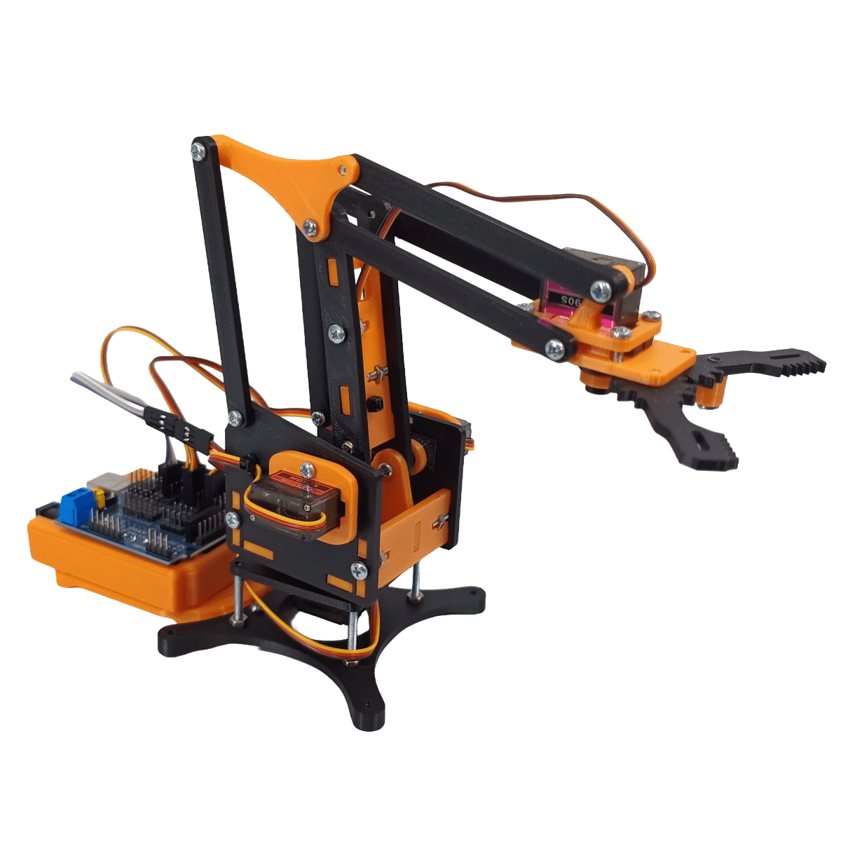 Brazo Robotico Mearm Kit Control Pc + Arduino Edicion Naranja - Imagen 7