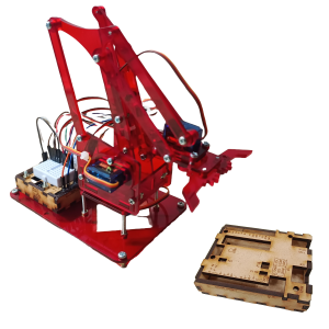 Chasis Brazo Robotico Mearm Sin Servomotores - Rojo