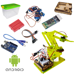 Brazo Robotico Mearm Verde Kit Control Bluetooth+ Arduino Uno