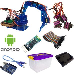 Brazo Robotico Kimo Kit Bluetooth + Arduino Uno - Azul