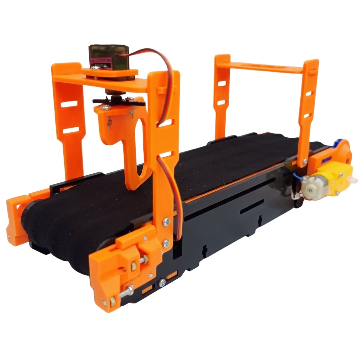Mini Banda Transportadora Educativa Didactica Naranja Soportes Superiores Rodana - Imagen 4