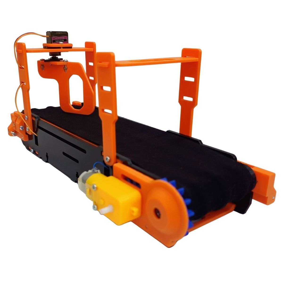 Mini Banda Transportadora Educativa Didactica Naranja Soportes Superiores Rodana - Imagen 5