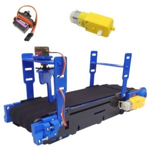 Mini Banda Transportadora Educativa Didactica Azul Soportes Superiores Rodana