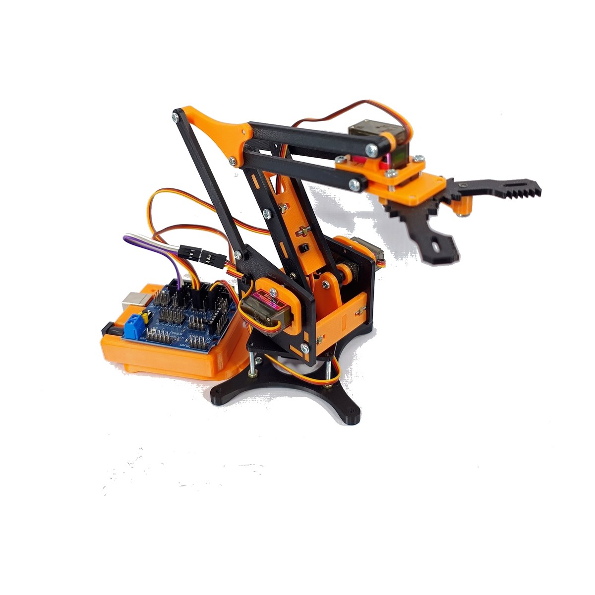 Brazo Robotico Mearm Kit Control Pc + Arduino Edicion Naranja